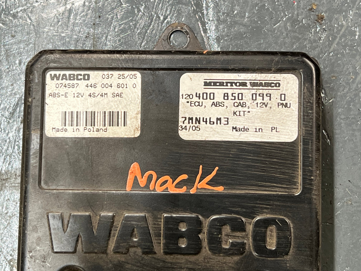 2005 MERITOR/WABCO 400 850 099 0 ABS-E Control Module, 12V, Part # 7MN46M3