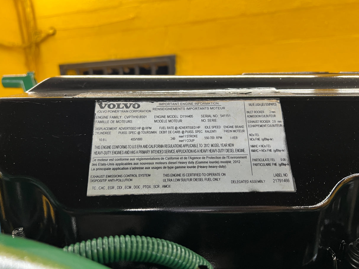 2012 Volvo D11 Diesel Engine For Sale, D11H405
