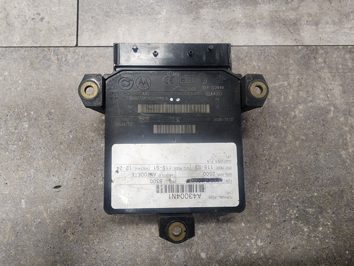 Allison D300, TCM Part # 29544775, Model No. A43, e11, 10R022849