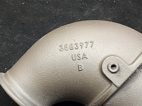2008 CUMMINS ISM DIESEL ENGINE 3883977 Air Transfer Elbow Tube For Sale
