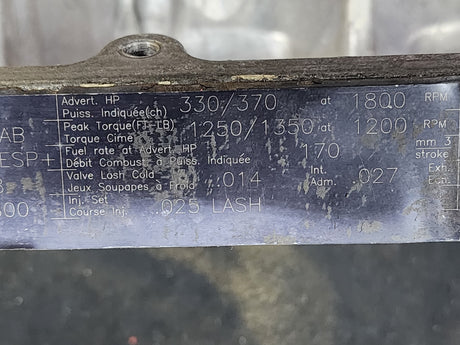 1998 Cummins M11-330 Valve Cover Spacer 3081273 For Sale