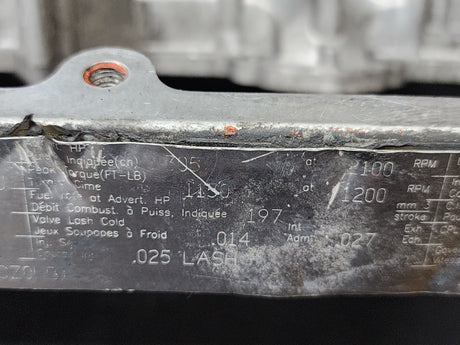 2004 Cummins ISM 320V Diesel Engine Rocker Arm Housing with Front Lifting Bracket, EGR Valve & Air Intake Manifold