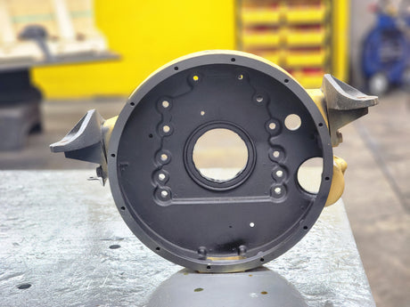 Caterpillar 3126 Flywheel Housing 100-6553-00- With Mounting Brackets For Sale