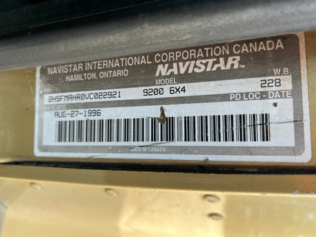 1997 International 9200 SBA Cab For Sale