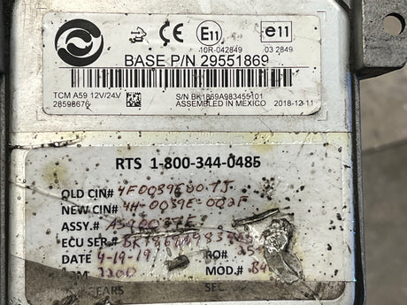 2018 Allison B400 Transmission Control Module (TCM) Part # 29551869