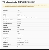 1997 International 9200 SBA Cab For Sale