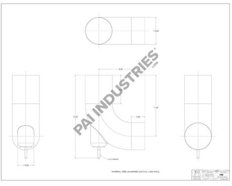 FREIGHTLINER 04-17476-000 ELBOW EXHAUST PIPE